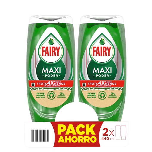 [111821] FAIRY MAXI PODER DUPLO ( 2X440) PACK AHORRO