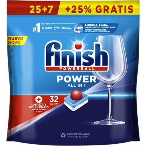 [111838] FINISH LAVAVAJILL. MAQUINA PASTILLAS TODO EN 1 (25+7 DOSIS)