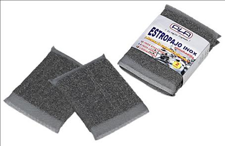 [112058] ESTROPAJO PLA INOXIDABLE ALMOHADILLA PACK 2UD