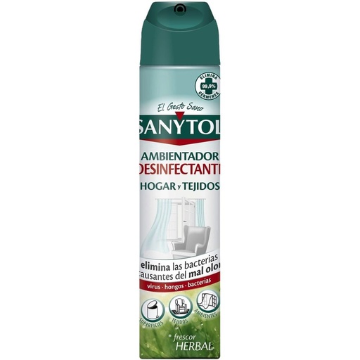 [112126] SANYTOL SIN LEJIA AMBIEN.DESINFECT 300ML.SPRAY HOGAR-TEJIDOS