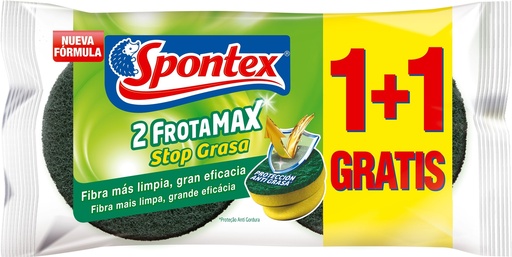 [P2032] SPONTEX ESTROPAJO FROTAMAX SALVAUÑAS  (DUPLO)1+1UDGRAT.     