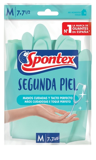 [P2024C] SPONTEX GUANTES SEGUNDA PIEL T-7*7 1/2 MEDIANA              