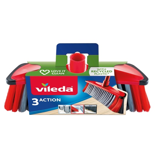 [P2025C] VILEDA CEPILLO BARRER (CON GOMA ANTICHOQUE) 3 EN 1