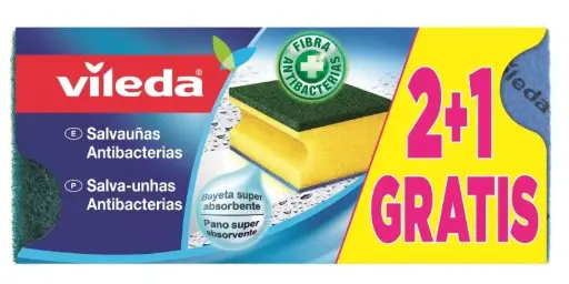 [112337C] VILEDA ESTROPAJOS SALVAUÑAS COCINA 2UD.+1 GRATIS(=3X2)      