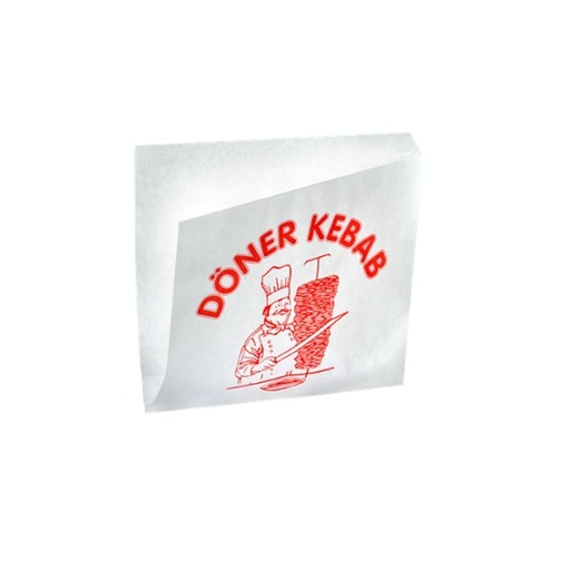 [1214] BOLSA DOBLE APERT. ANTIG. BL "KEBAB" 16x18(1000uds)