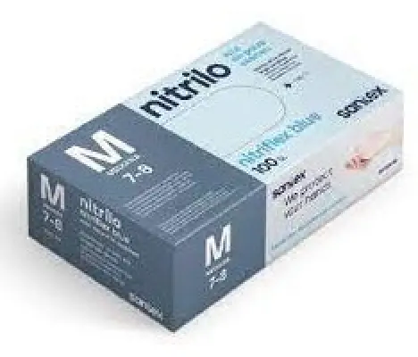 [4001] SANTEX GUANTES NITRILO NITRIFLEX BLUE MEDIUM 100UDS
