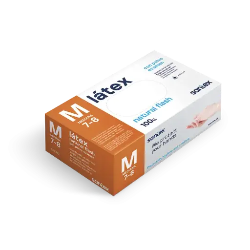 [4013] SANTEX LATEX CON POLVO NATURAL MEDIUM 100UDS