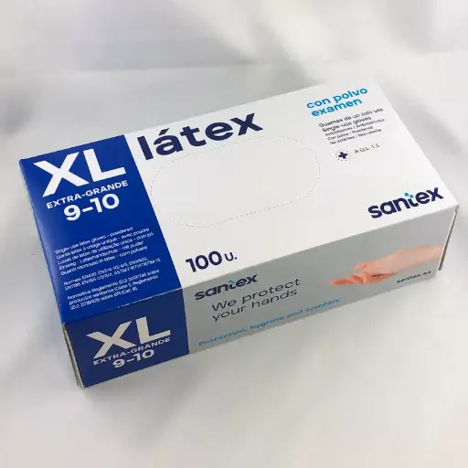 [4015] SANTEX LATEX CON POLVO NATURAL EXTRA LARGE 100UDS