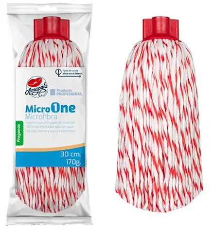 [6002] Fregona MicroOne, Bicolor 170 g. (Rojo/Blanco)