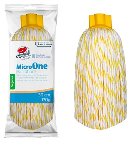 [6004] Fregona MicroOne, Bicolor 170 g. (Amarillo/Blanco)