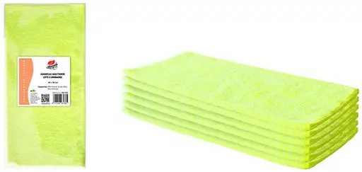 [6027] Bayeta Microfibra Multiusos 40X30 cm. 6 Unidades (Amarillo)